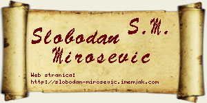 Slobodan Mirošević vizit kartica